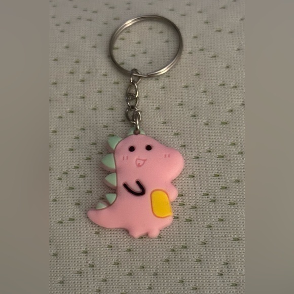 Accessories - Pink Dinosaur Keychain NWT